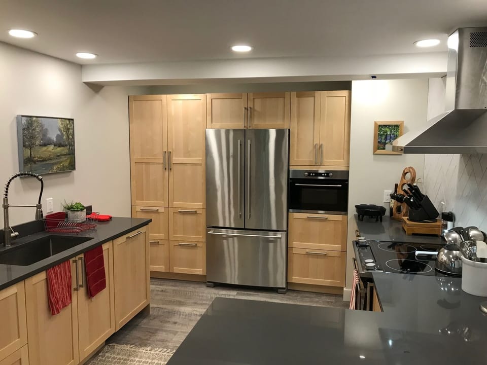 chefs delight.  Fully stocked kitchen with cooking equipment and utensils.