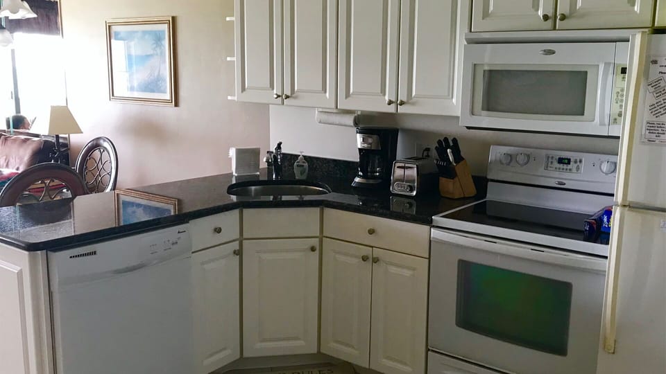 Fully stocked kitchen
