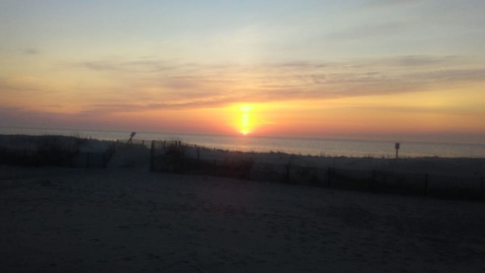 Watching the sunrise on the deck.....