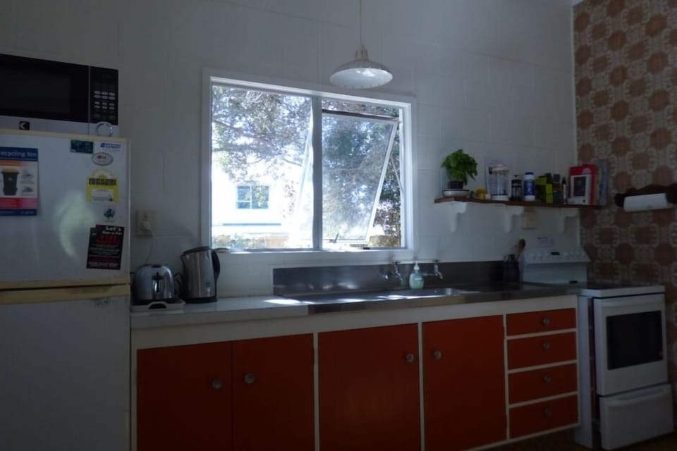 Kitchen area of the bach