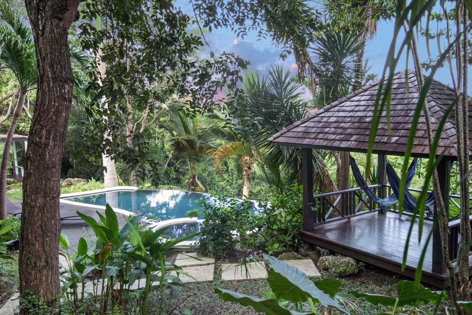 Gazebo to relax in the shade with the perfect view of the sunset