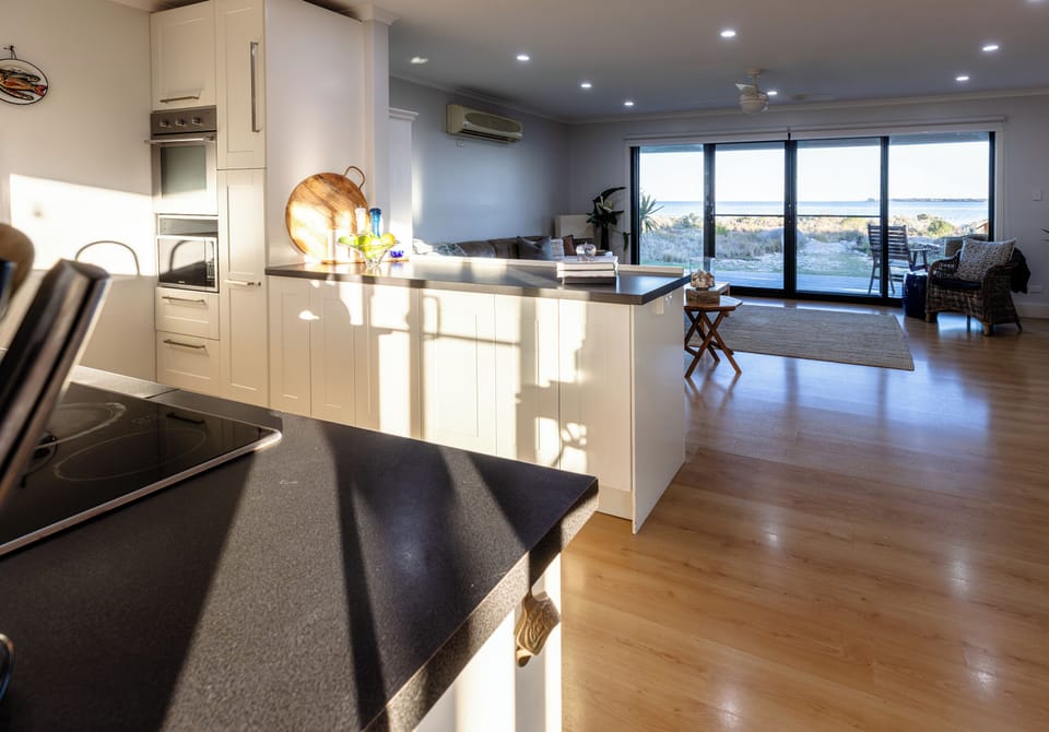 Kitchen with view