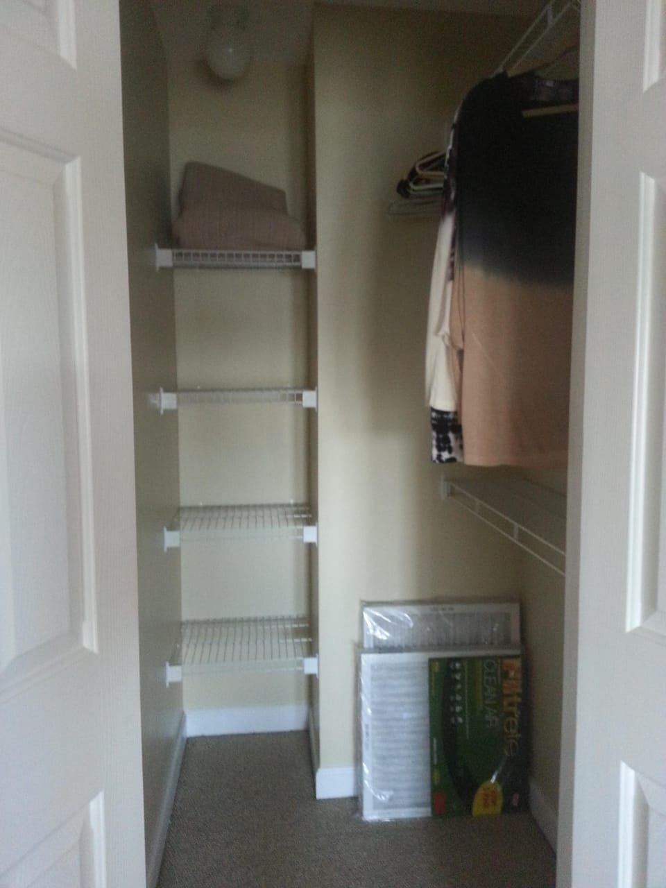Master bedroom's walk-in closet