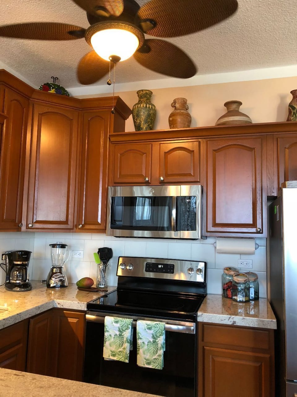 Kitchen is well equipped and updated appliances. 
