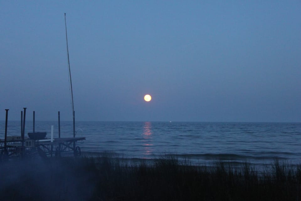End of another spectacular day on Lake Huron. 