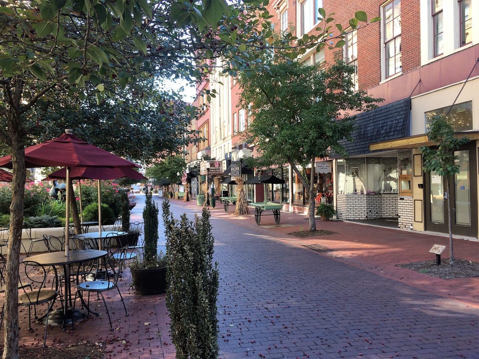 Historic Downtown Cumberland pedestrian street (5-10 minute walk from house)