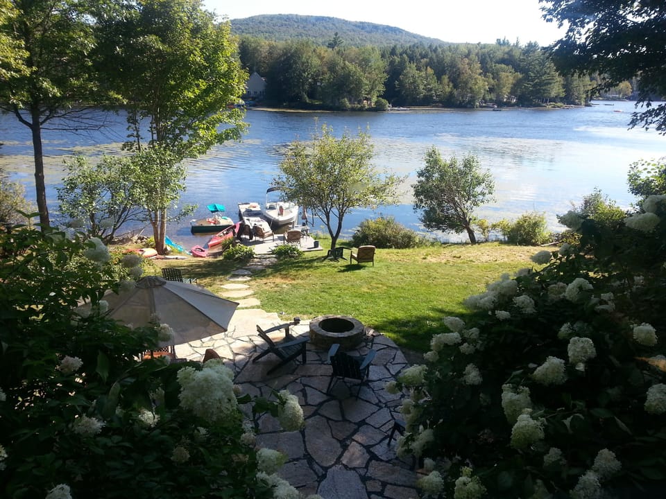 view from the house onto our cove off the main lake
