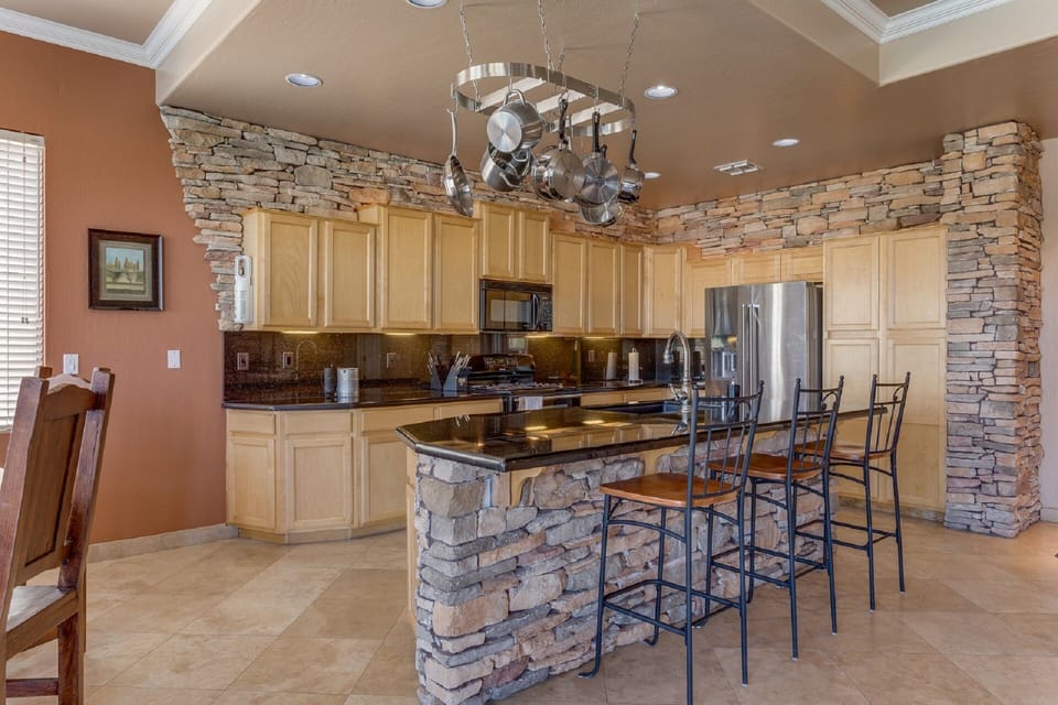 Well-Equipped Kitchen with Granite Counters
