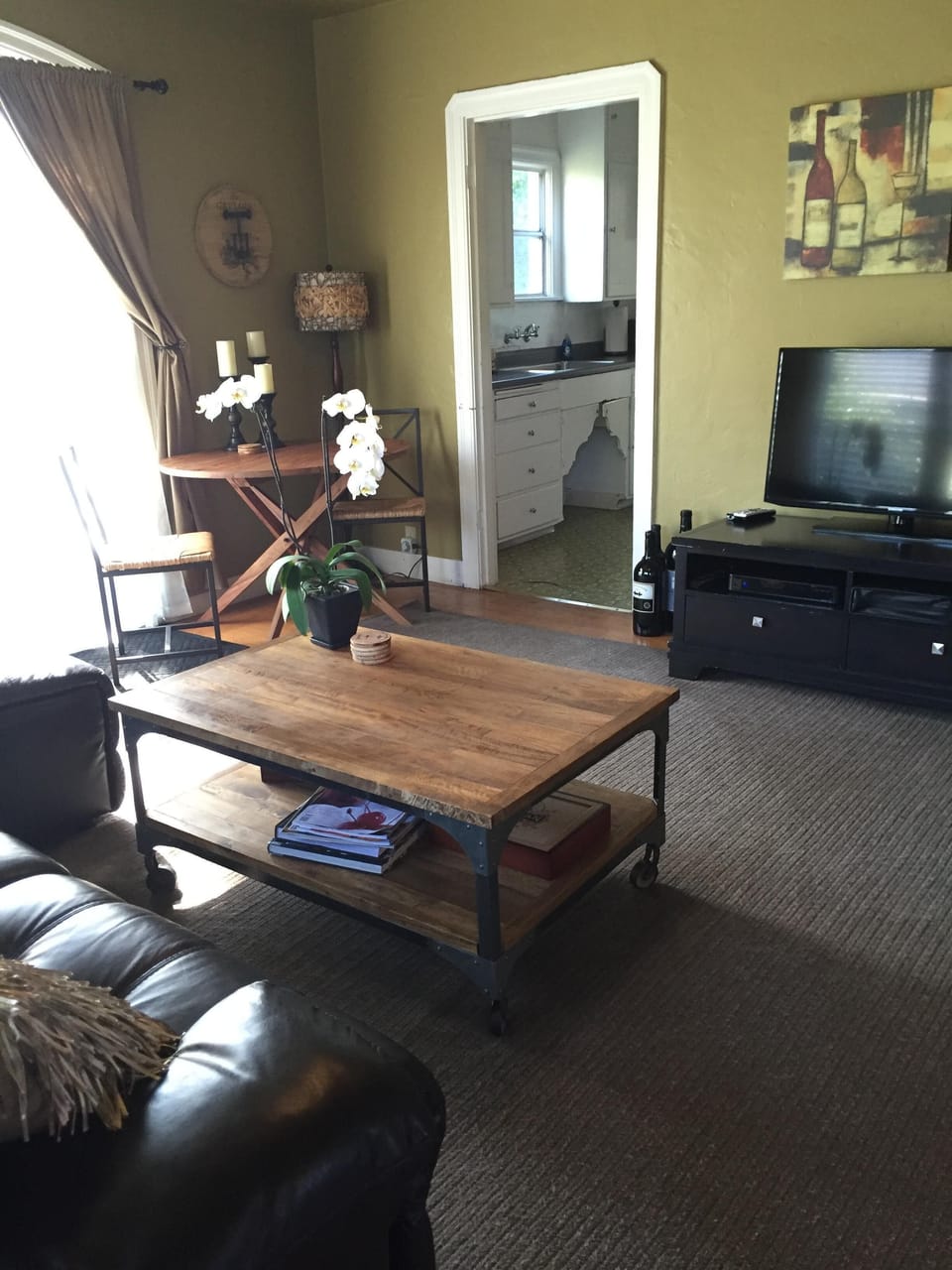 TV, DVD player, stereo