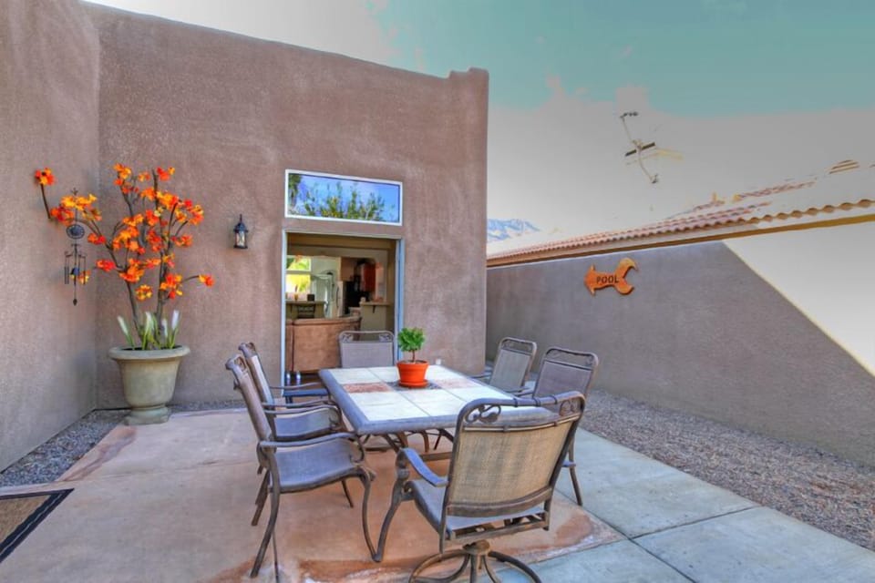 Back patio french doors leading to living room.