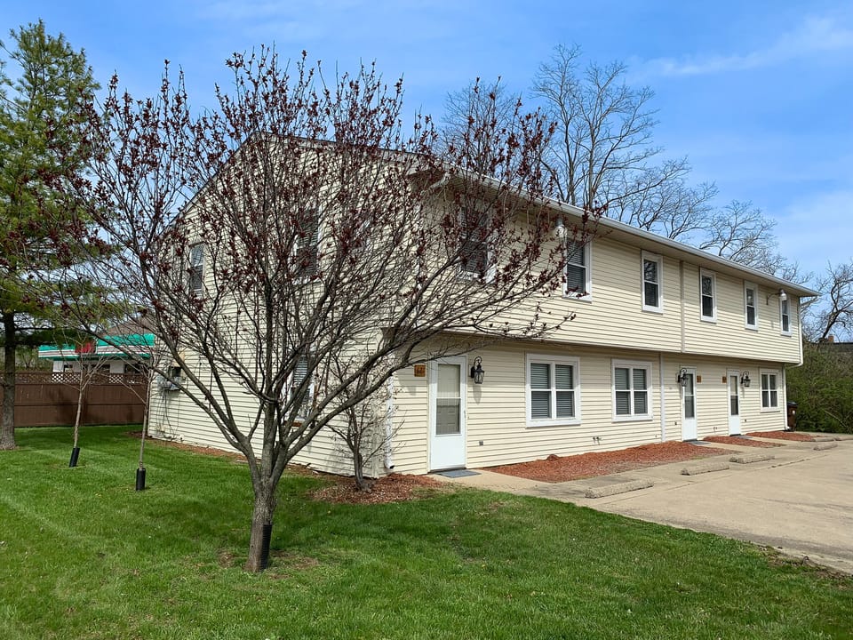 Two Buildings with three townhouses each for a total of six townhouses.