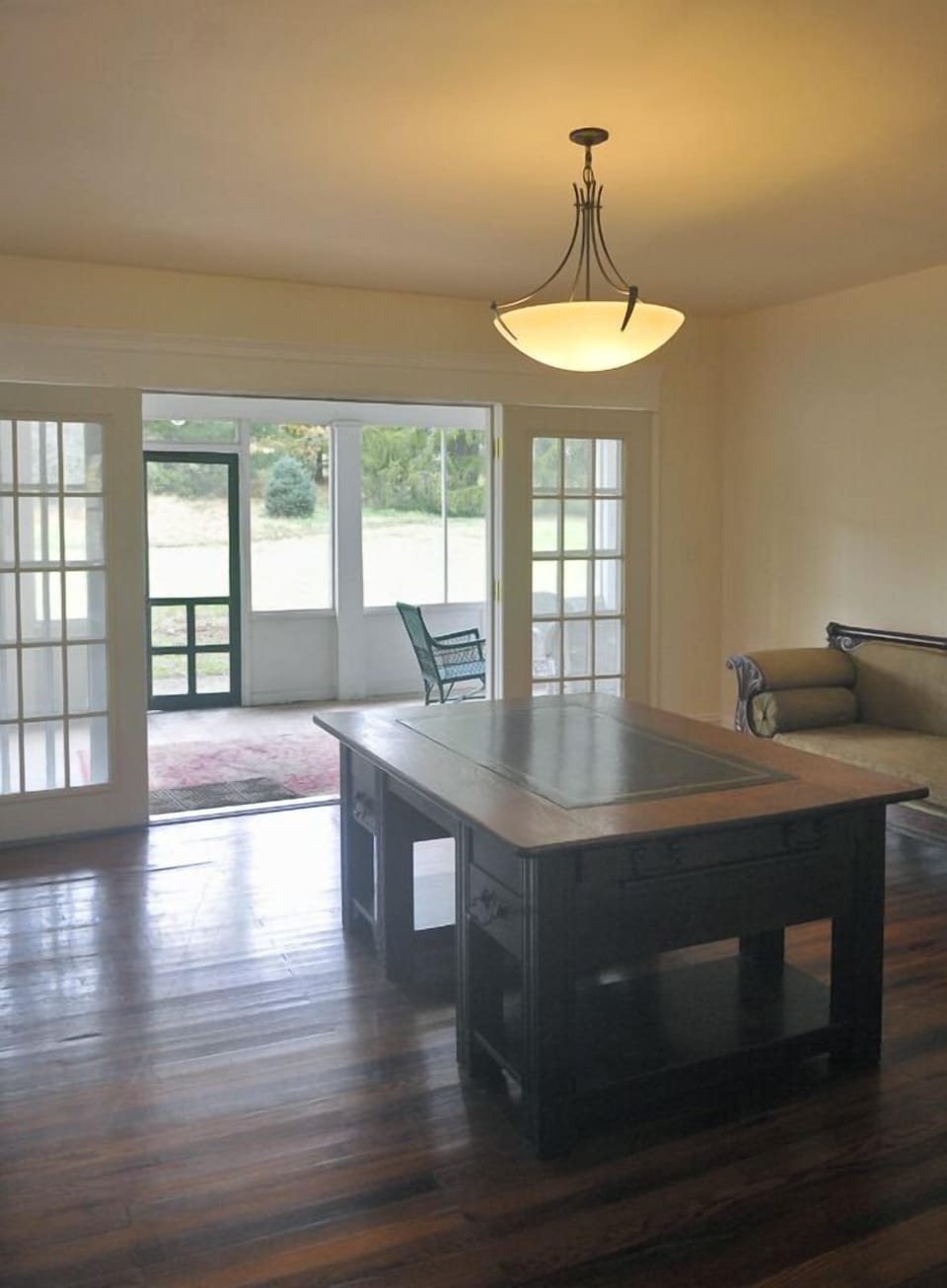 The Studio - it opens on to very large screened porch.