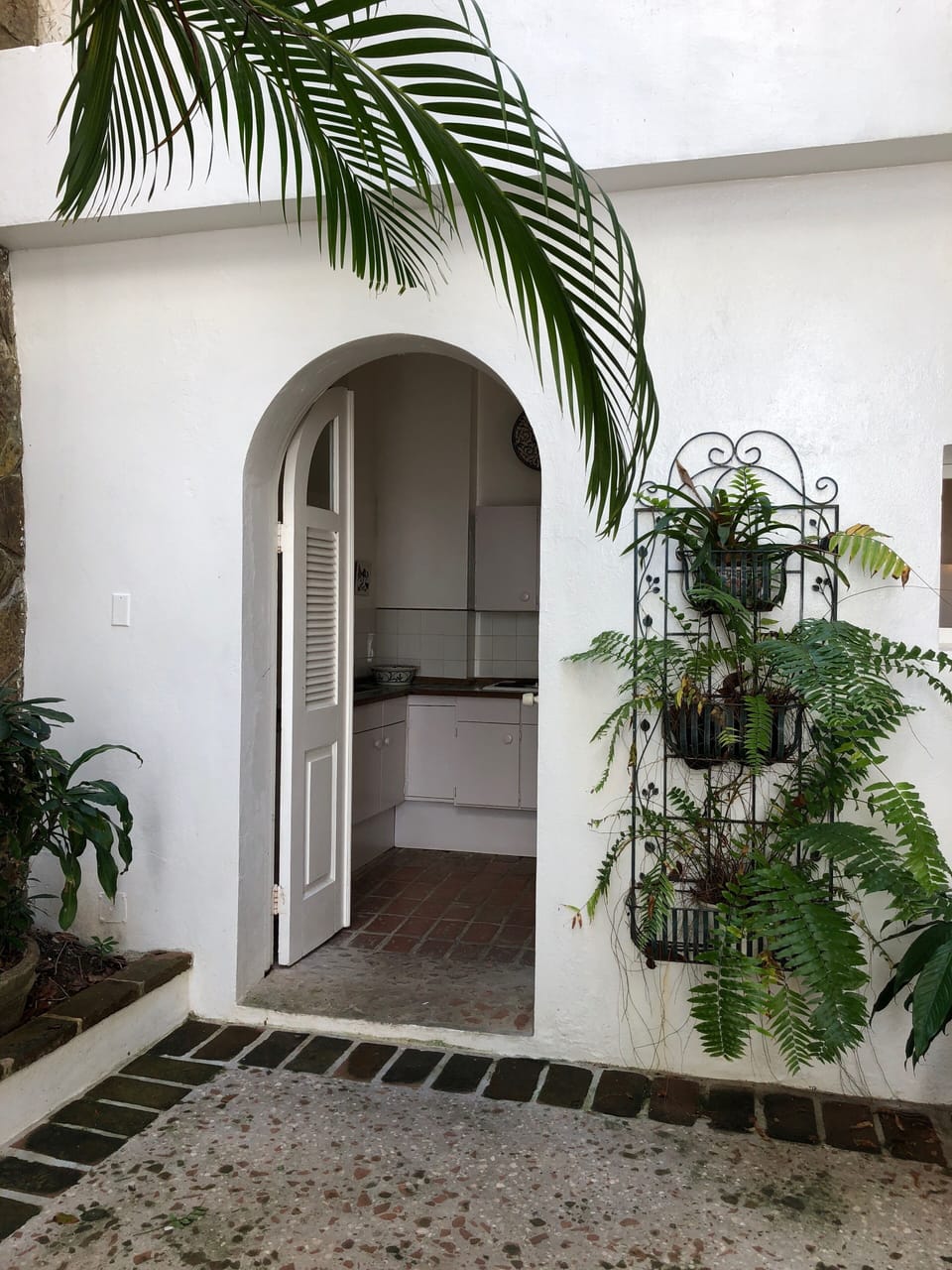 View of kitchen from patio