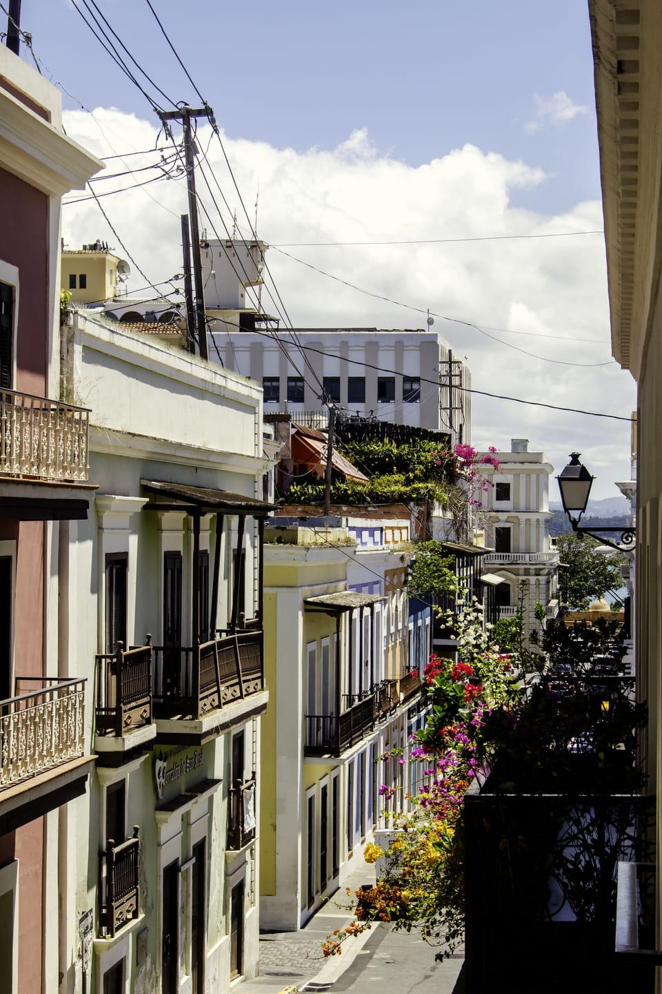 View of street where apartment is located