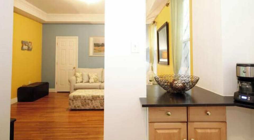 View from kitchen to the living room