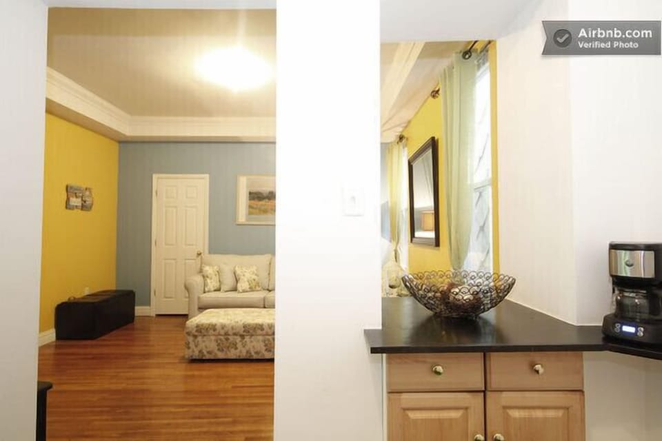 View from kitchen to the living room