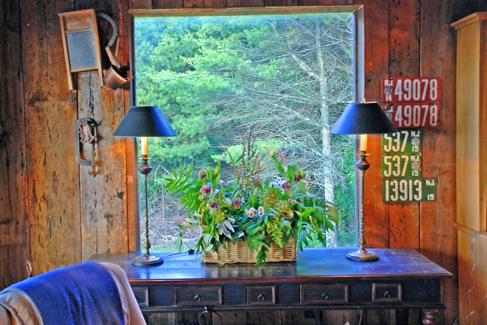 Locally picked wild foliage & fauna decorate a corner of LR. Create your own!