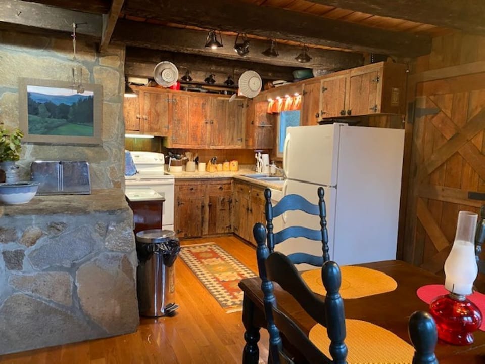 Dining area open to the kitchen.