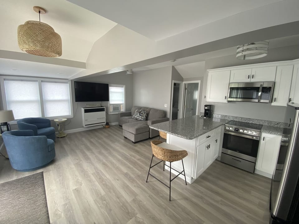 living area with kitchen 