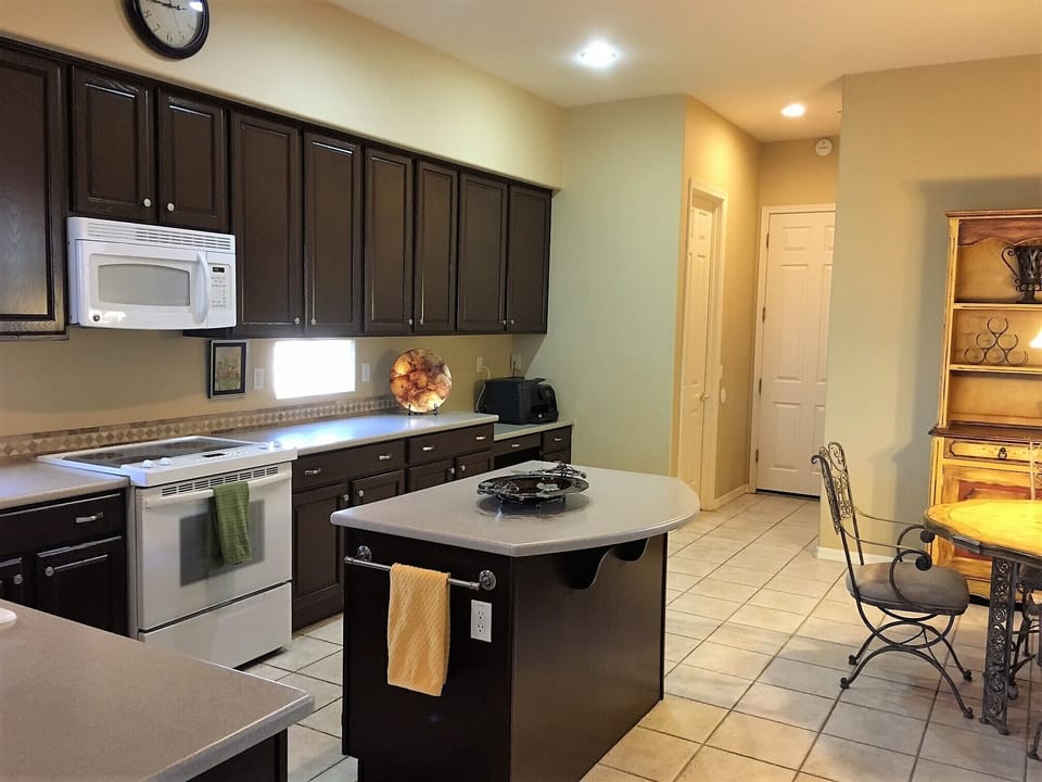 The Kitchen has an office area complete with printer and office supplies