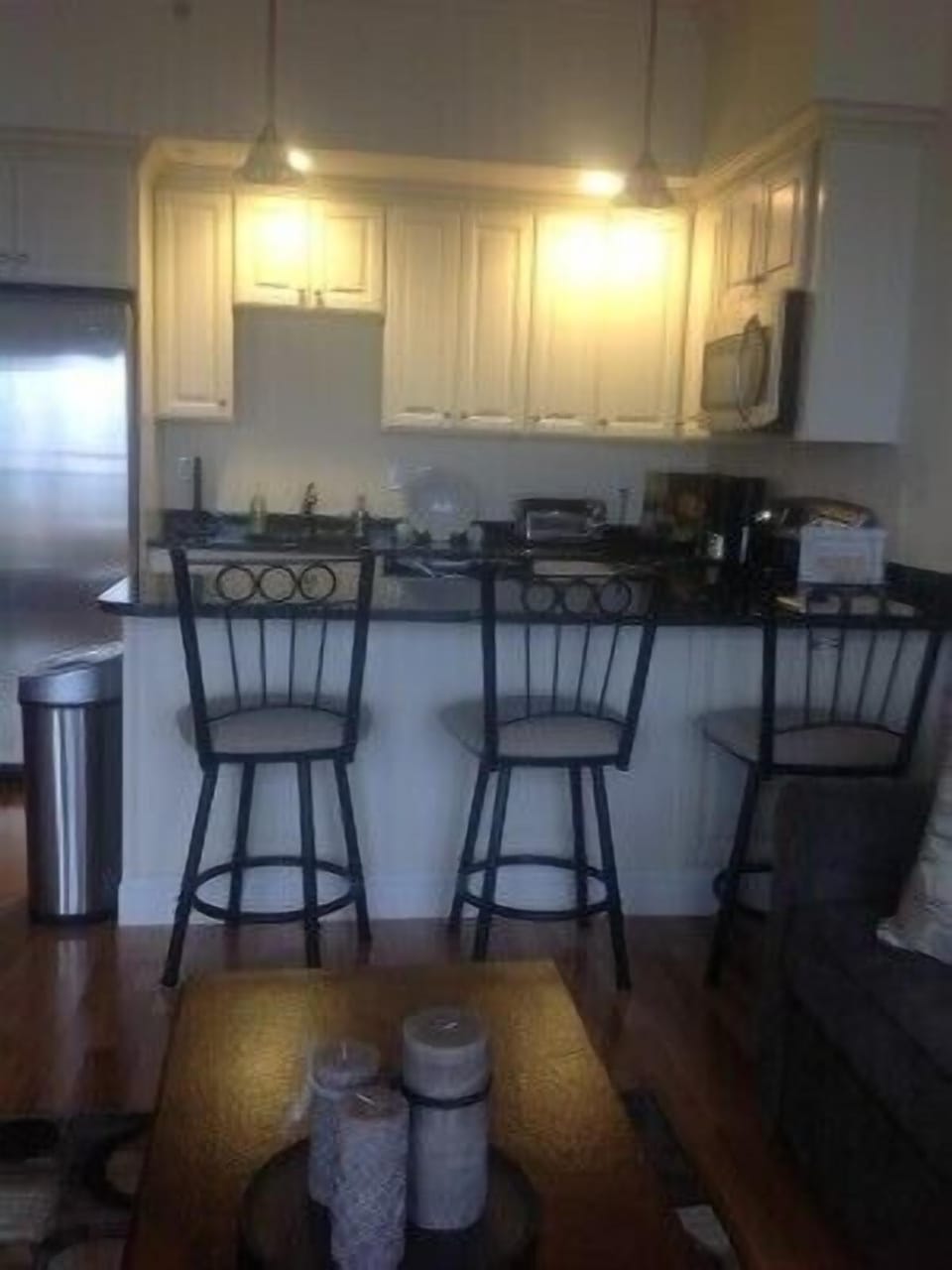 Full kitchen - with breakfast bar, and every thing you need to cook your meals!