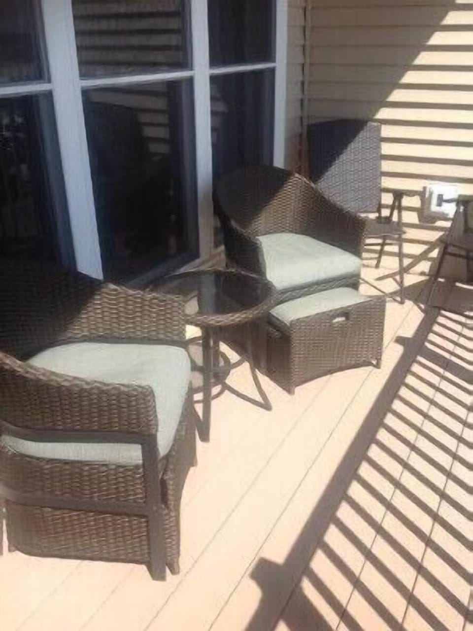 Terrace furniture Amazing ocean views and great for people watching too!