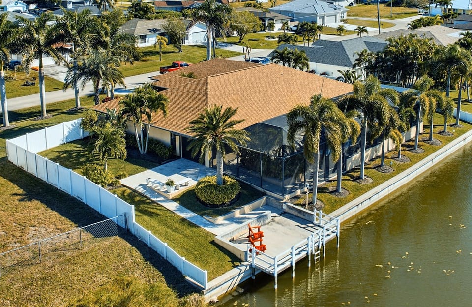 Backyard aerial view