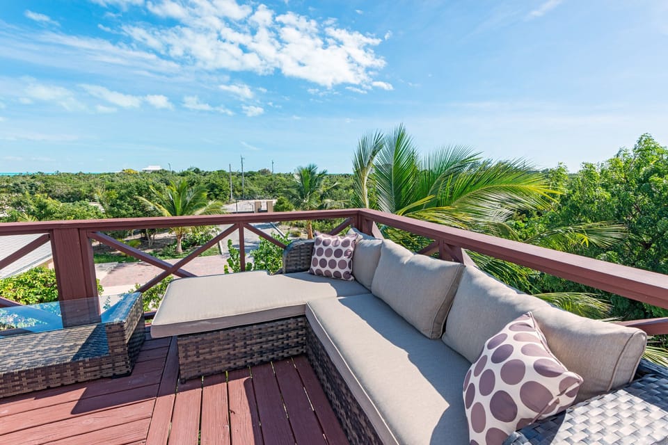 Outdoor sofa on 3rd floor balcony