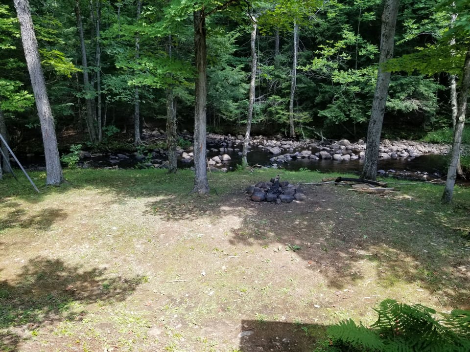 Your fire pit by the creek