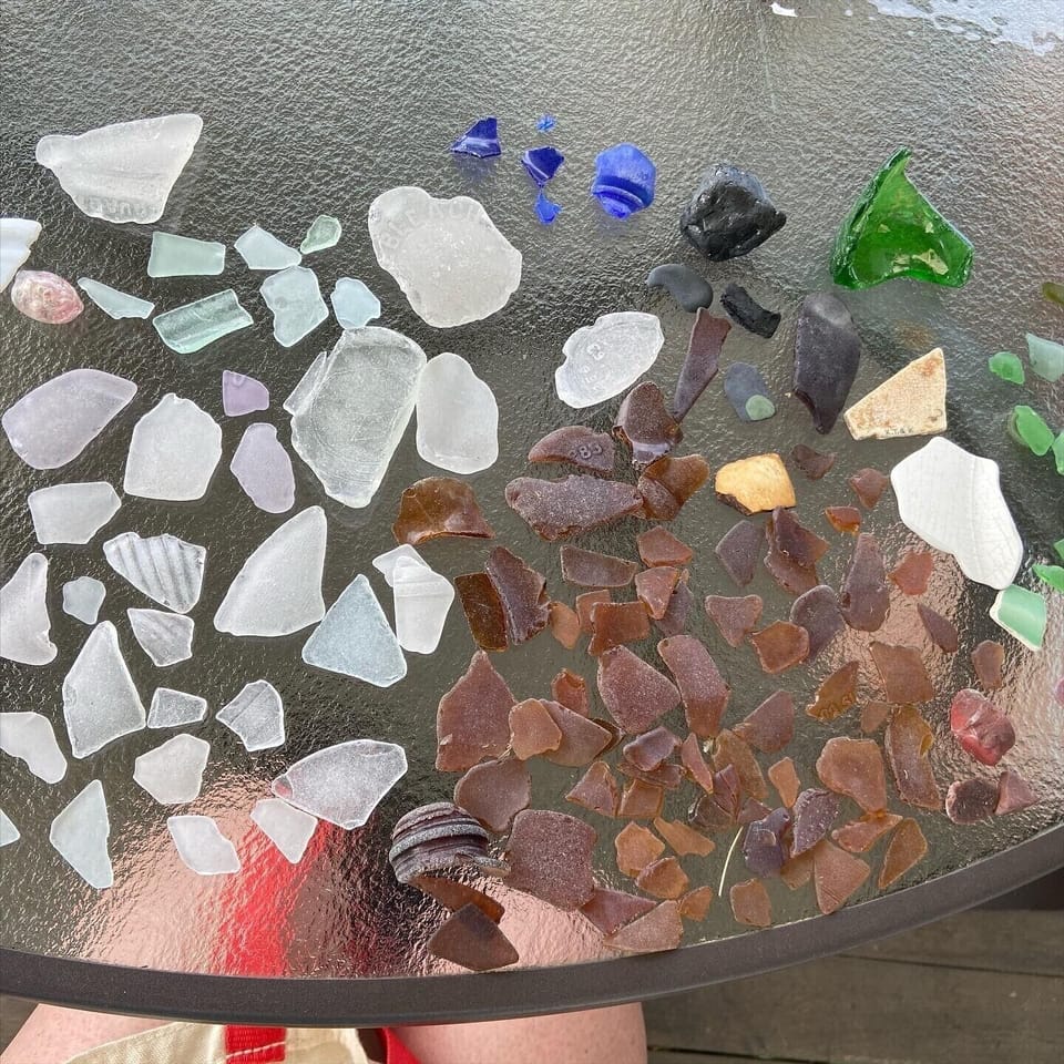 Prudence is a sea glass lovers paradise...this is from just one day’s haul!