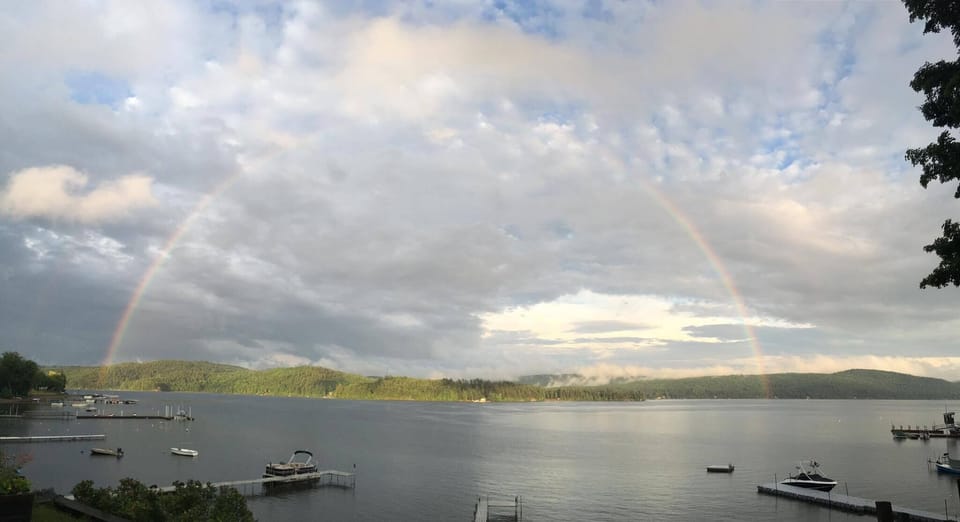 The Word of Life Island across the lake from our houses.  

