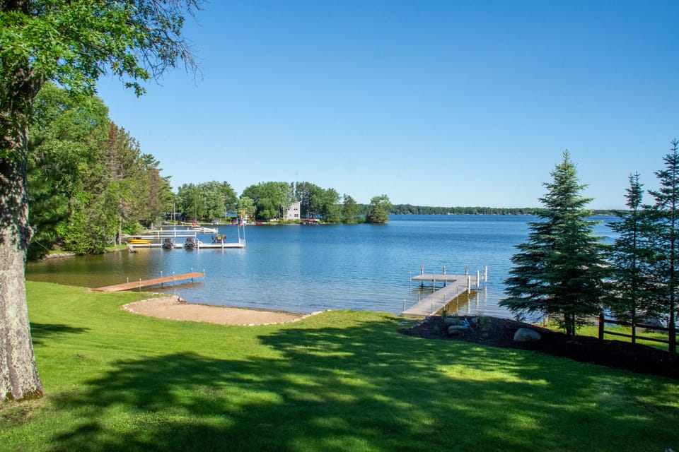 Backyard overlooking beach and Happy Bay!