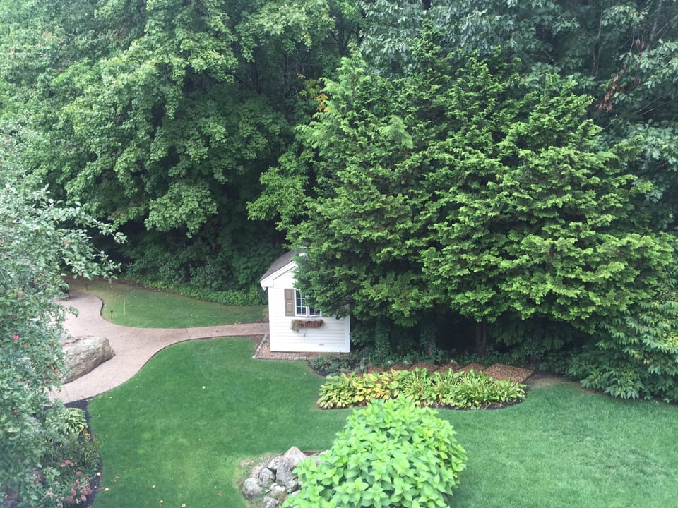 view from balcony