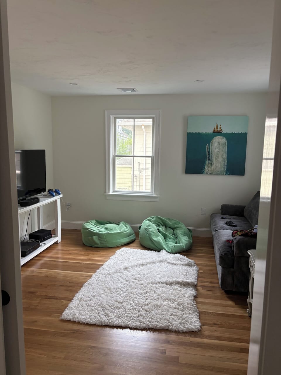 Upstairs den, with queen pull out couch