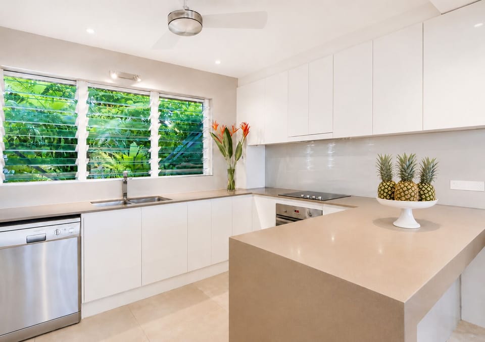 Kitchen -with everything you need plus a coffee maker