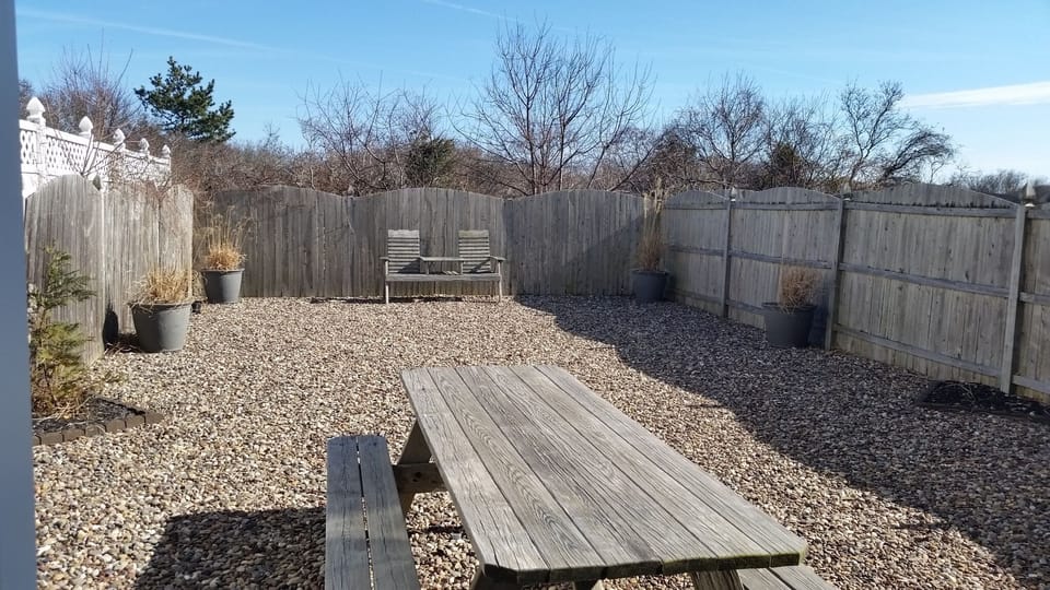 spacious backyard