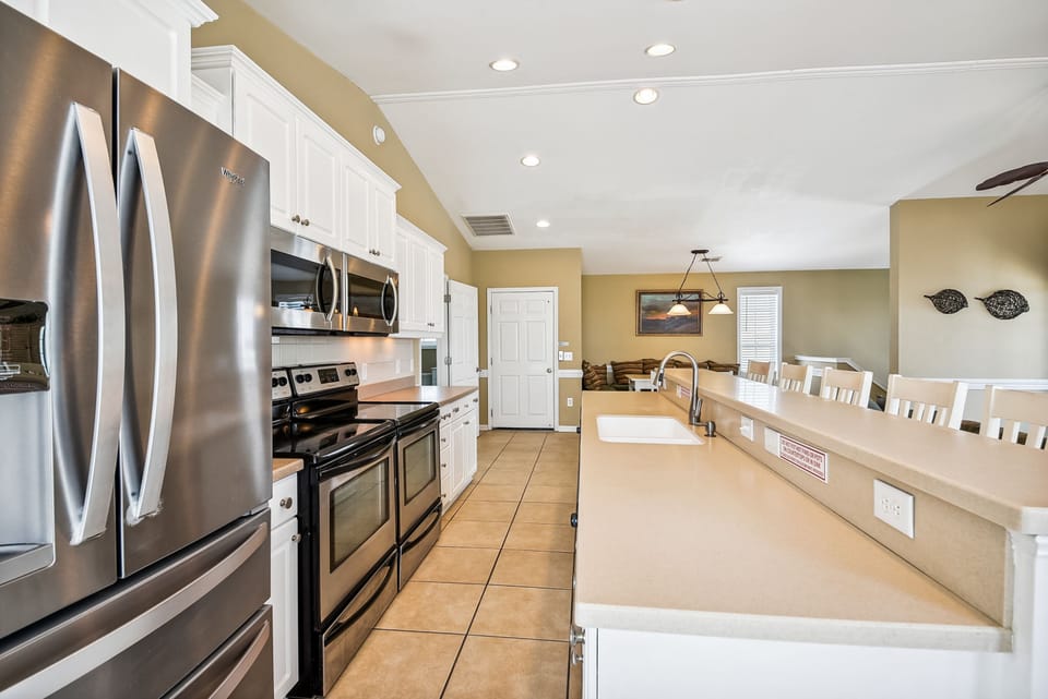 Prepare meals for a large group in this well-equipped kitchen.