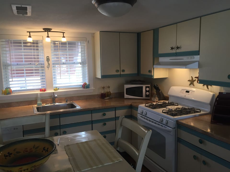 Dish washer, microwave, coffee maker & filters, blender, dish-ware & cook ware