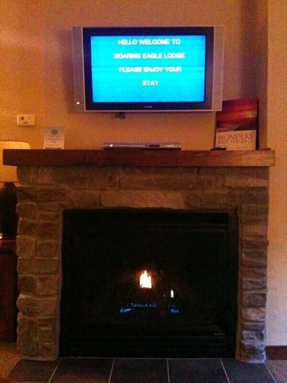 Firplace with wall mounted plasma  TV