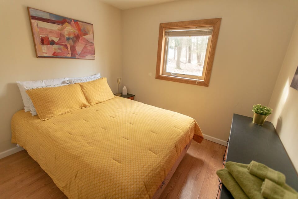Second of two first floor bedrooms with queen bed