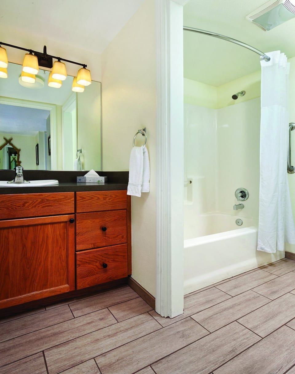 Hair dryer, towels, toilet paper