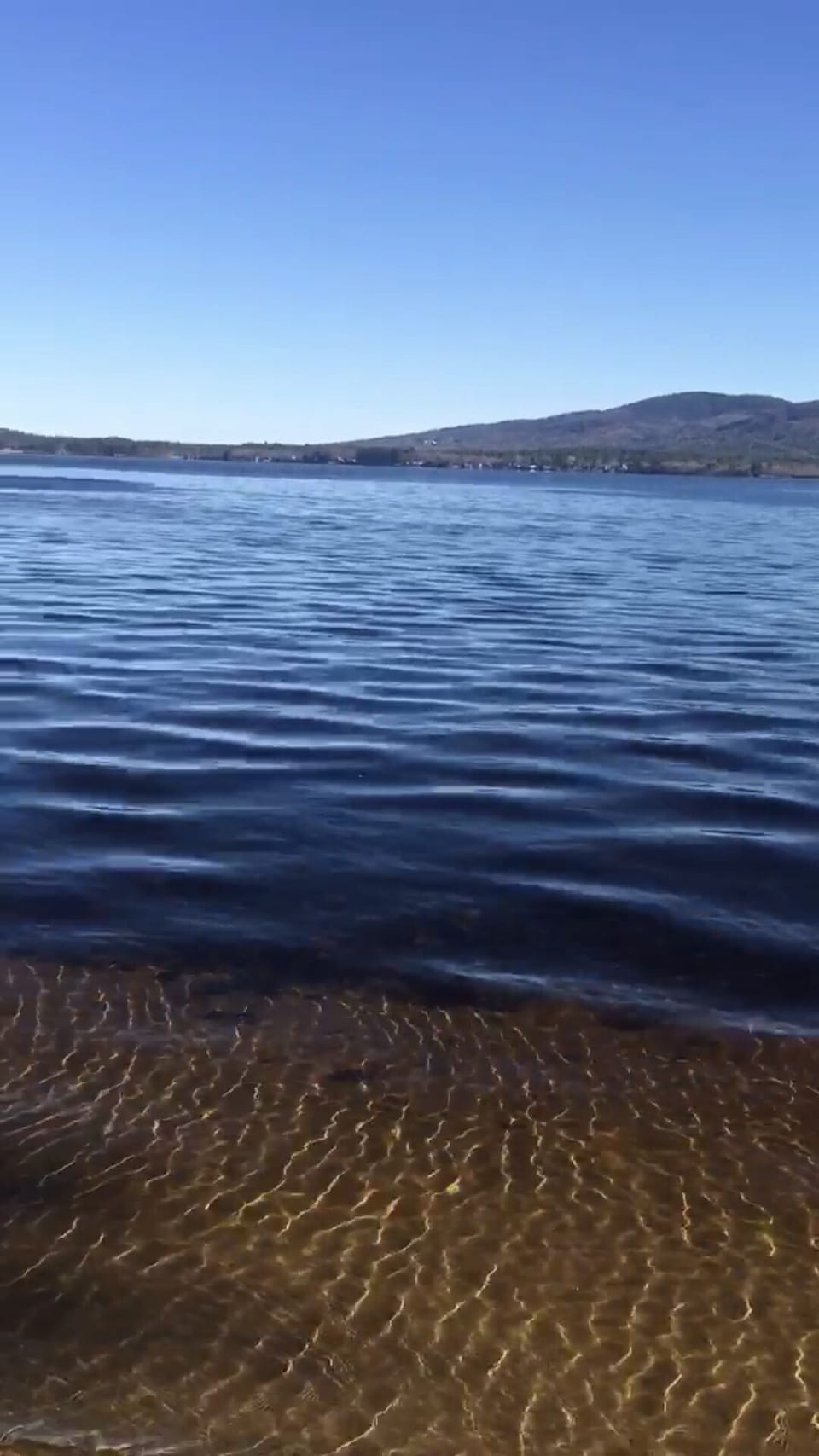 Clear waters of ossipee lake