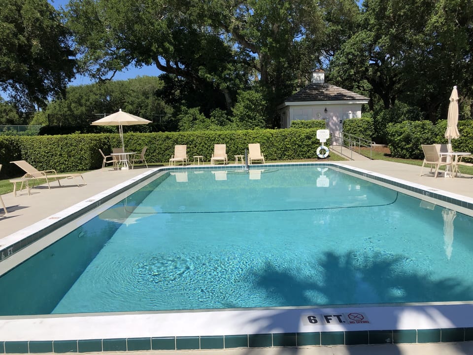 A heated pool
