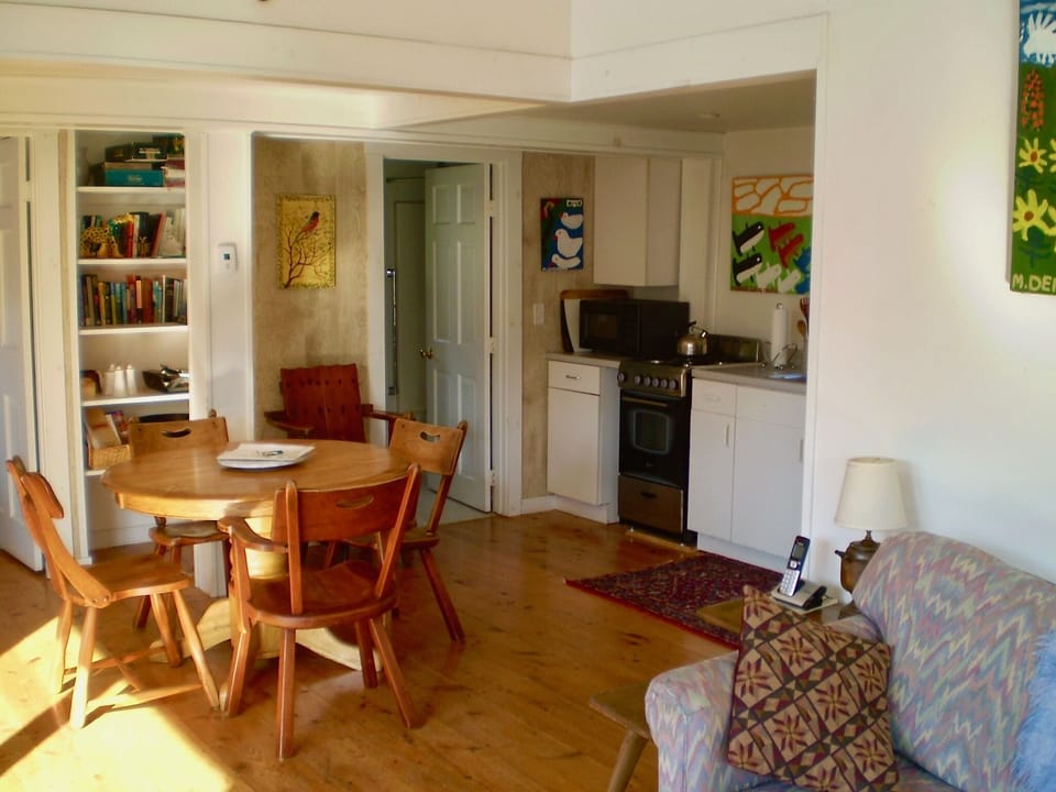 Kitchen and door to the bathroom