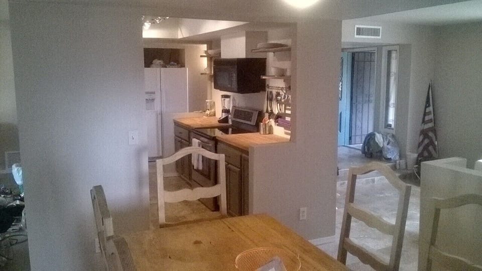 Dining Room seats 6-8 view into kitchen and living room