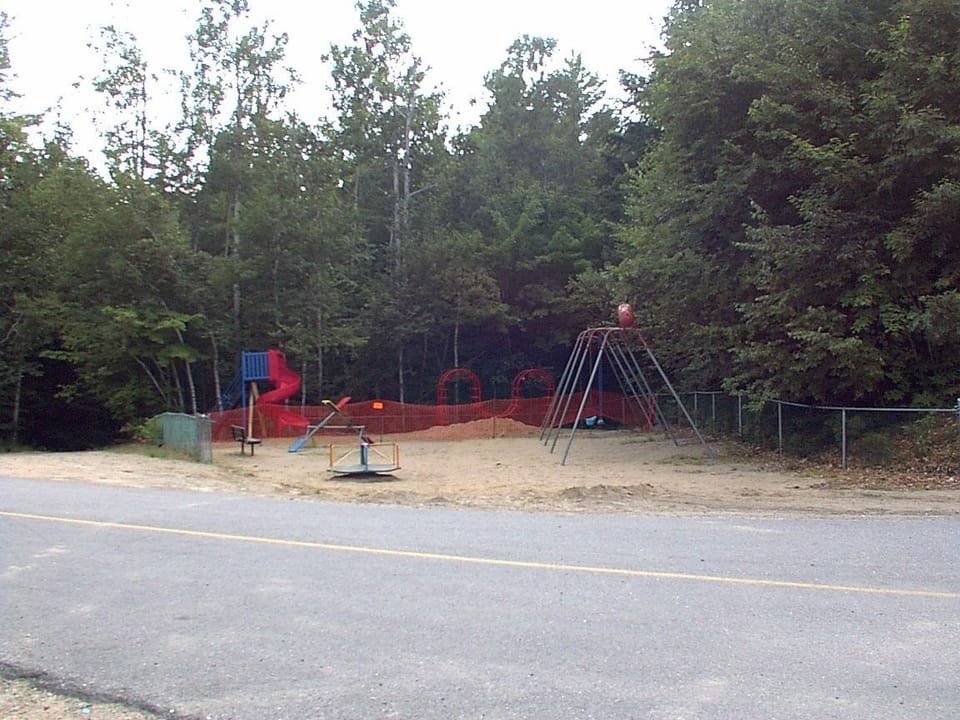 The playground. 125 feet away.
