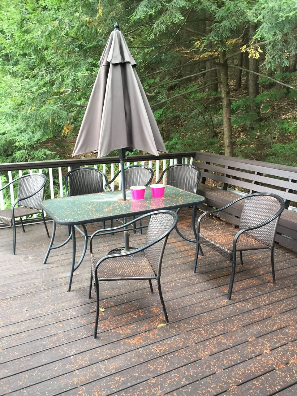 Nice big side deck is 19 x 12 with plenty of seating.