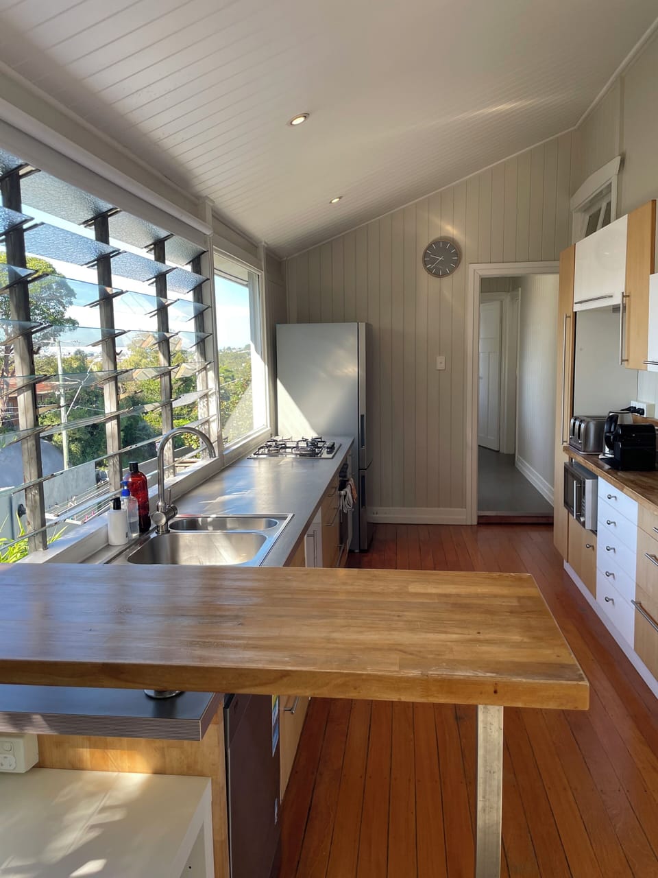 Upstairs kitchen - with city views