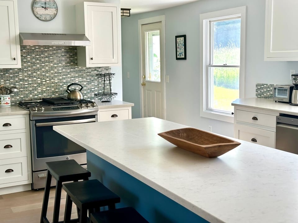 Fully stocked renovated kitchen