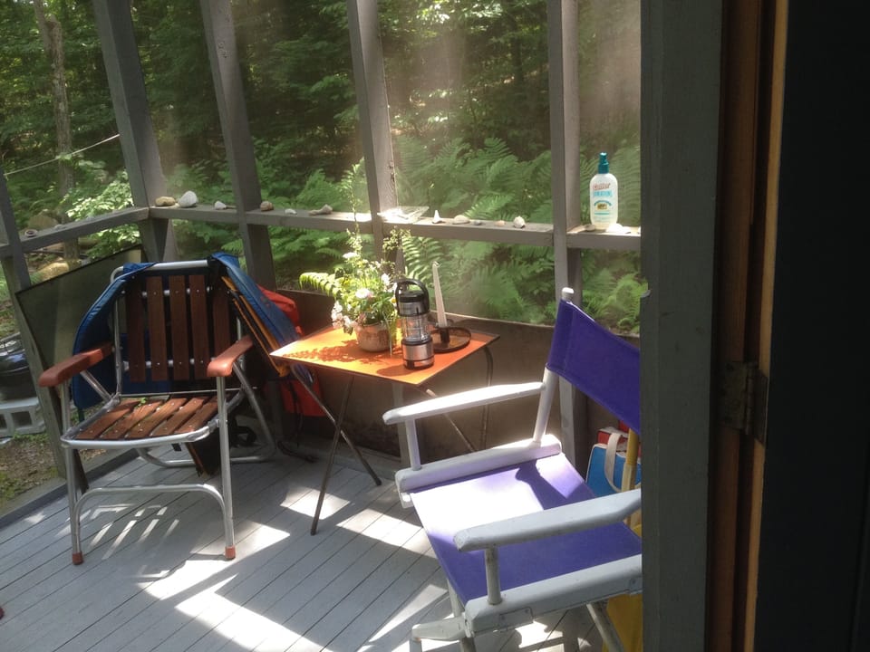 Screened porch is gorgeous in the morning and great for outdoor dining.
